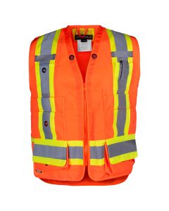 Hi-Vis Surveyor's Vest with Zipper Closure