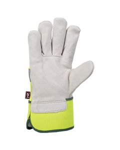 Lined Hi-Vis Cowhide Gloves